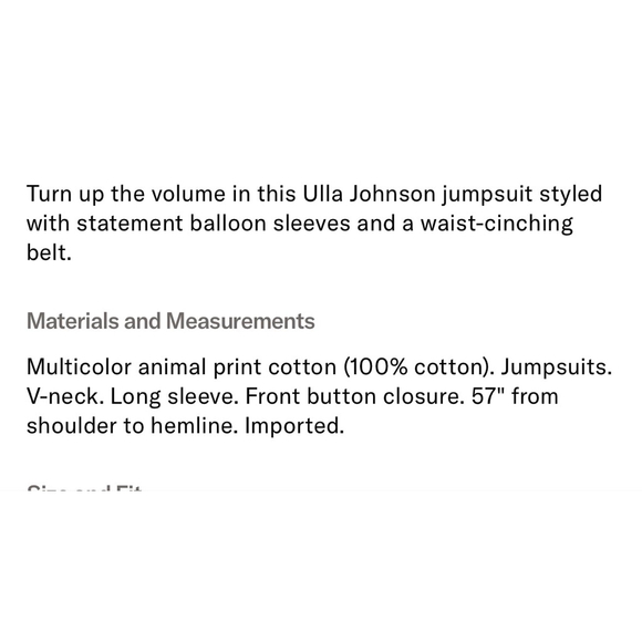 Ulla Johnson Ezra Animal Print Crop Leg Jumpsuit - Picture 9 of 13